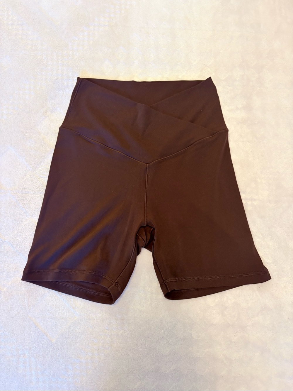 aerie Chocolate Brown High-Rise Crossover Bike Shorts